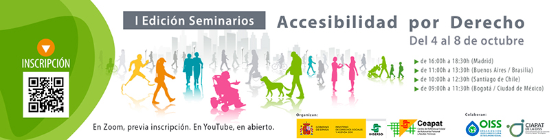 Cartel de los seminarios sobre accesibilidad por derecho