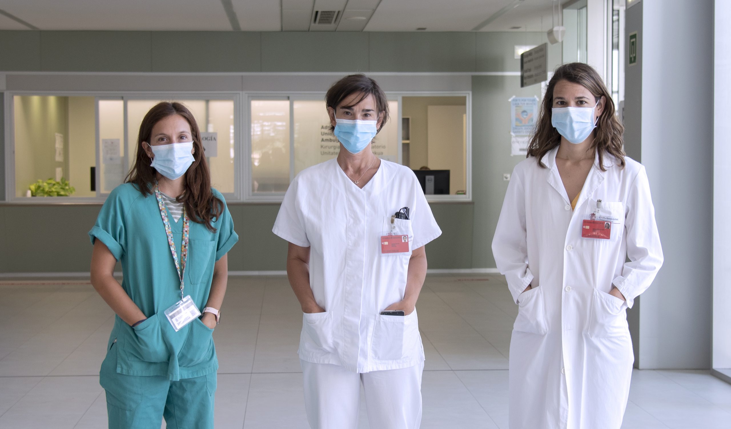 De izquierda a derecha: Laura Torné, Ivonne Jericó e Inma Pagola, del Equipo de Enfermedades Neuromusculares del servicio de Neurología del HUN