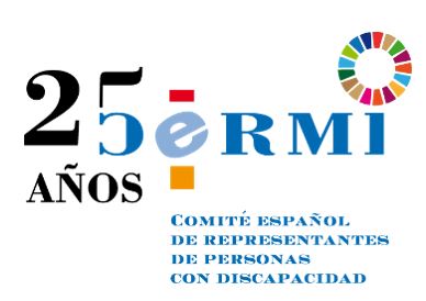 Logo de CERMI con motivo del 25 aniversario.