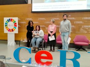 Lectura del Manifiesto por tres personas con discapacidad.