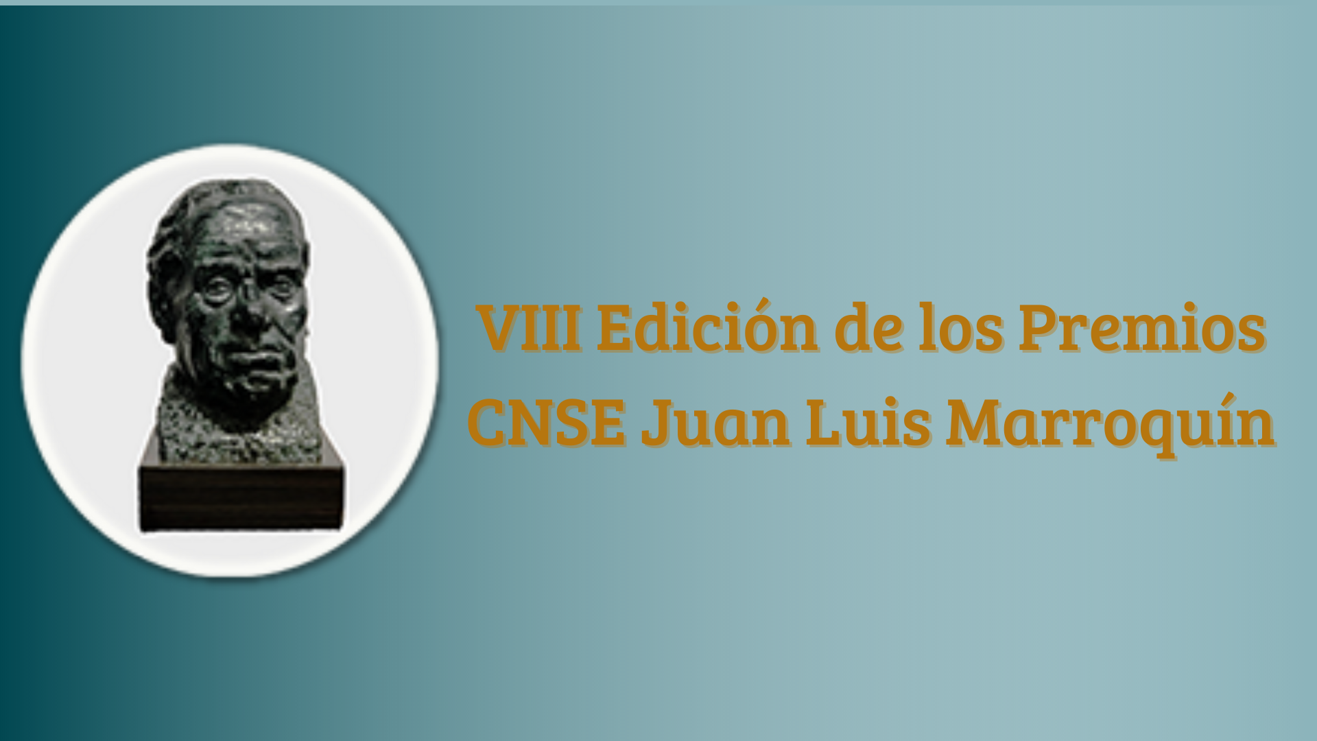 Cartel de la VIII edición de los Premios CNSE Juan Luis Marroquín.
