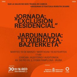 Jornada 'Exclusión residencial' por Red Navarra de Lucha contra la Pobreza y la Exclusión Social