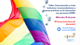 Taller 'Comunicación y trato inclusivos: recomendaciones y buenas prácticas en la interacción con personas LGTBI+' (CERMI Estatal)
