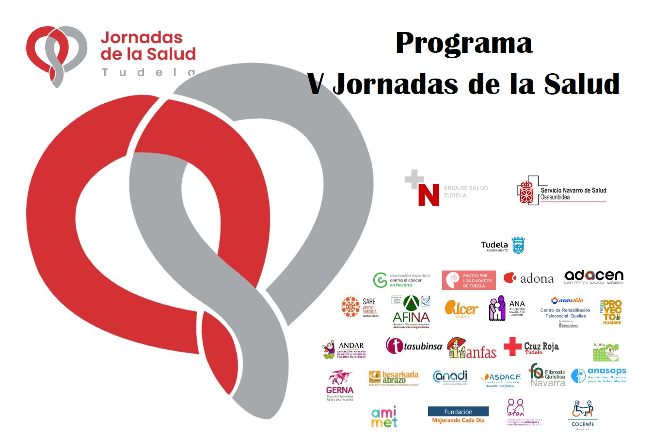 cartel de programa de las V Jornadas de salud de Tudela