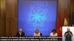 Navarra incorpora intérpretes de lengua de signos y subtítulos en las ruedas de prensa del Gobierno
