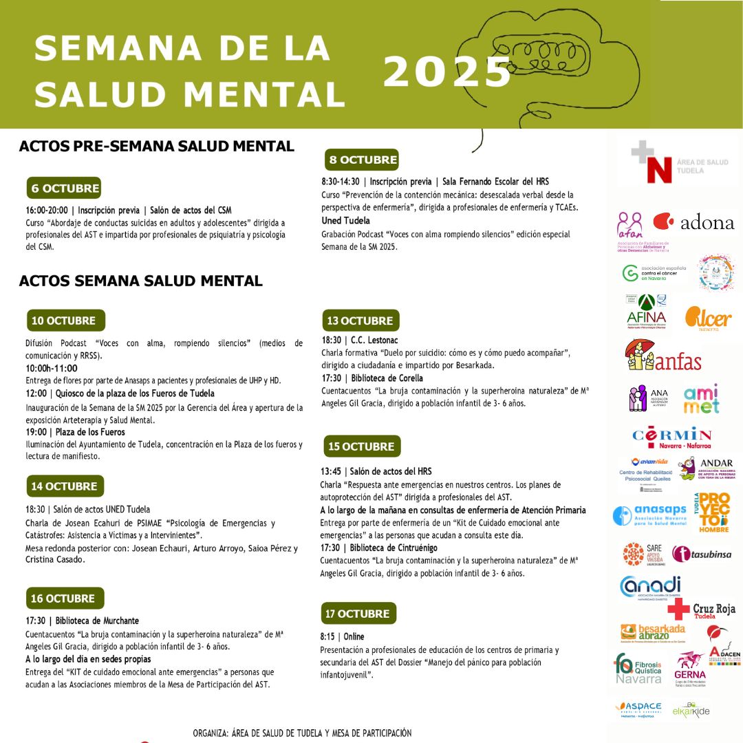 programa de la semana de la salud mental de Tudela
