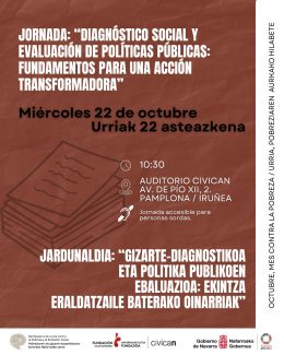 Jornada: “Diagnóstico social y evaluación de políticas públicas: fundamentos para una acción transformadora” - Red Navarra de Lucha Contra la Pobreza