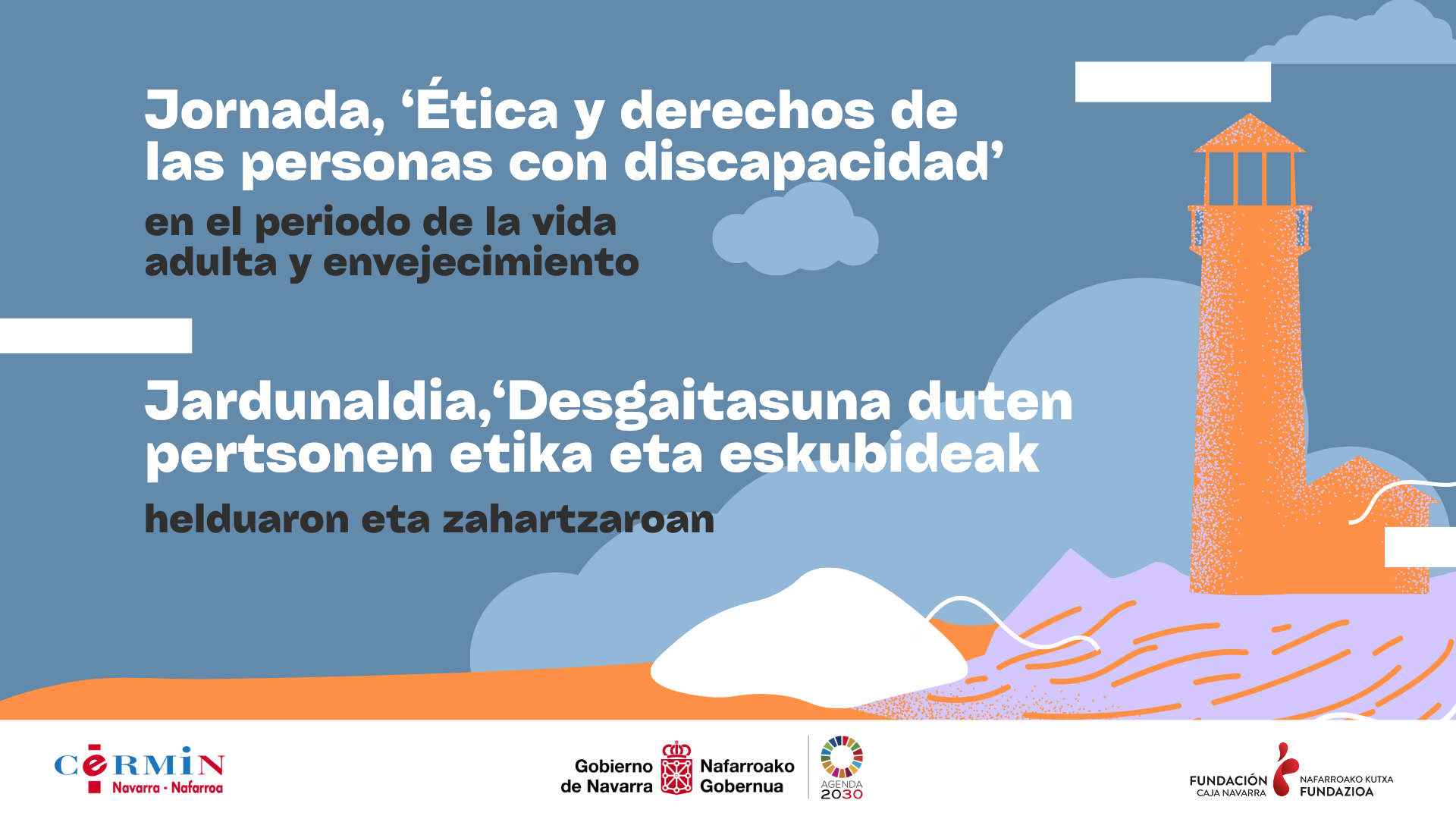 pantalla con el título de la jornada