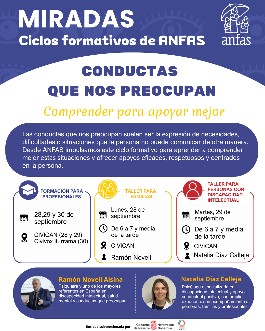 cartel informativo de los ciclos formativos de ANFAS