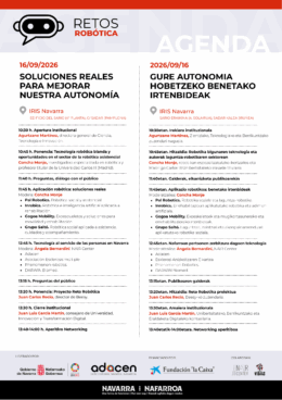 Jornadas RETOS ROBÓTICA 2026: innovación, tecnología y autonomía - GOBIERNO DE NAVARRA y ADACEN